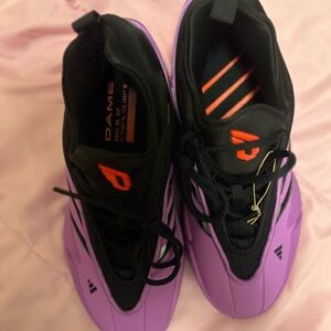 Adidas Purple and Black Performance Sneakers